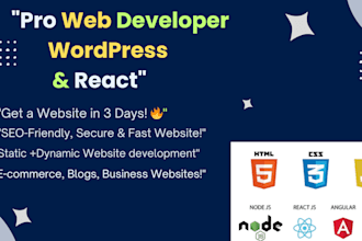 develop static and dynamic custom websites
