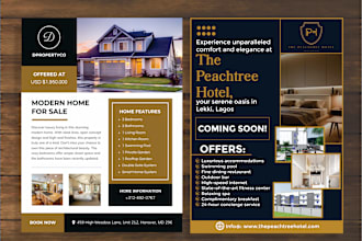 create commercial printable real estate business flyer