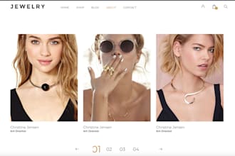 create your artisan jewelry brand, boutique, gemstone wordpress website