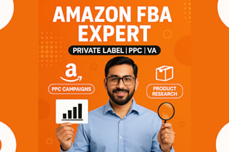 be your expert amazon fba virtual assistant for private label, PPC campaigns VA