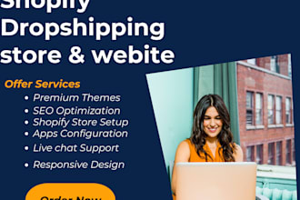 create premium shopify drop shipping store website