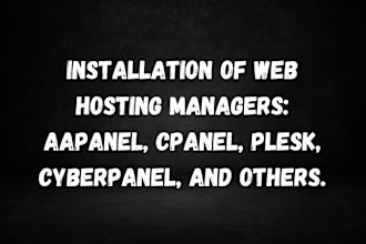 install web hosting managers like aapanel, cpanel, plesk and others