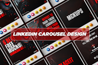 design creative social media carousels for linkedin and instagram