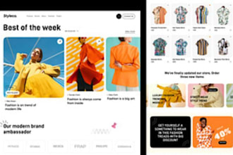 develop clothing pod website design for global market