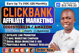 setup shopify amazon clickblank affiliate marketing website digistore24 funnel