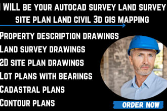 be your autocad survey land survey site plan land civil 3d gis mapping