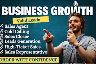be your sales representative, sales closer, and b2b cold calling for business