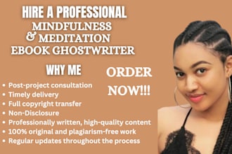 create ebook on mindfulness, meditation, yoga, health, fitness