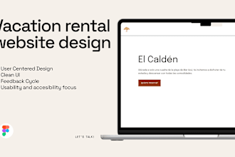 do figma website design uxui for your tourist accommodation