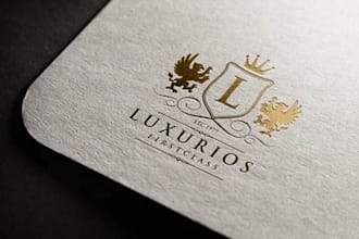 design heraldic, vintage, family crest, coat of arms logo