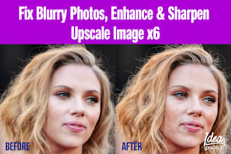 fix blurry photos and enhance upscale x6 with ai
