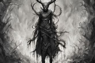 create dark art illustration
