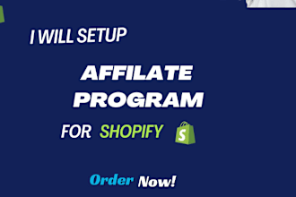 setup shopify affiliate program for your shopify store