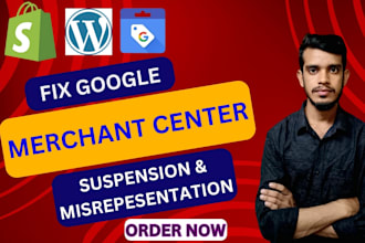 fix google merchant center suspension, and claim the website