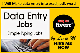 be your assistant making data entry