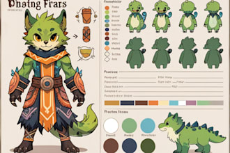 draw character reference fantasy, furry, monsters etc