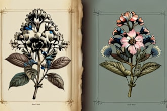 do a botanical illustration art for you