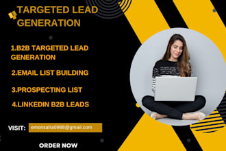 do targeted b2b lead generation, linkedin leads and prospect email list building