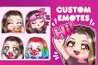 draw cute custom emotes and sub badges for twitch