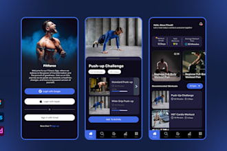 design mobile app in figma, app uiux, app design