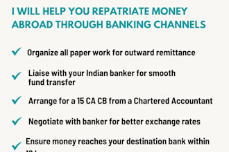 help you repatriate money abroad through banking channels