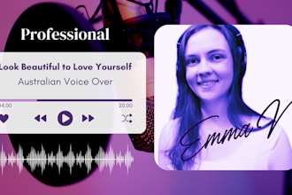 a professional, warm, engaging australian female voiceover today