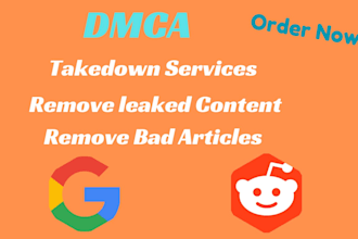 remove leaked copyright content on google,bad articles, reddit posts by dmca