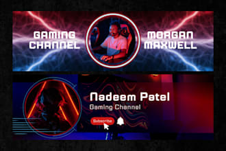 design a professional youtube banner and post, channel art