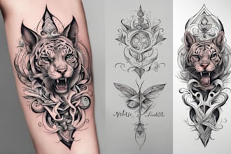 draw custom unique tattoo design professional tattoo artist for you