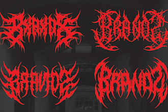 design death metal, black metal and heavy metal logo for your band