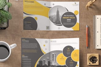 design company brochure, bifold, trifold brochure, company profile, proposal