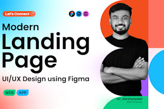 design landing page with figma, wordpress, webflow or landing page UI design