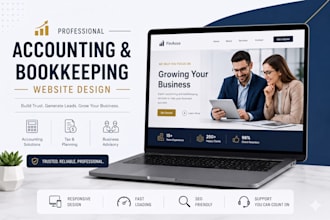 design a professional accounting and bookkeeping website