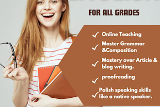 proficiently teach you english via zoom, google meet , skype