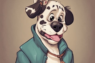 draw pet portrait with disney style