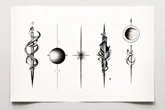design a unique quality lineart minimalist tattoo