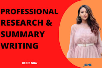do literature, case study analysis, research and summary writing