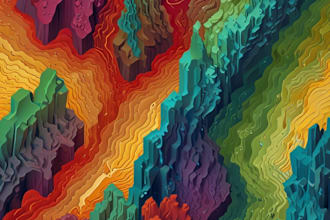 draw a unique vector or isometric map
