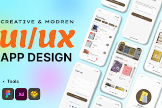 stunning mobile app UI UX design, prototyping in figma, website ui ux