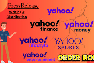 do press release writing and distribution on yahoo finance