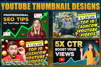 design amazing attractive youtube clickbait thumbnail design