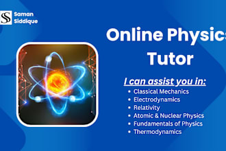 tutor you in physics and science for all grades