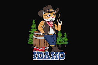 draw retro vintage cartoon illustration for your brand