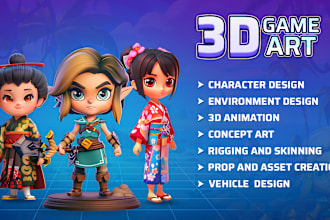 create premium 3d game characters and art