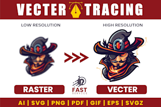 convert your jpg to vector, redesign, fix, and modify your logo