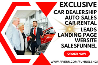 generate car dealership leads usedcar auto dealers sales car rental landing page