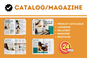 design product catalogue, magazine, sellsheet,  catalog book, lookbook, workbook
