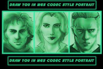 draw you in metal gear codec style portrait