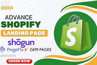design shopify product page landing pages using shogun pagefly gempages