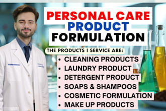 develop formulation for personal care and laundry products
